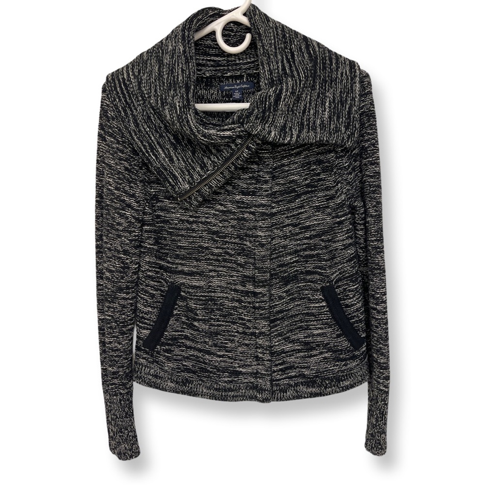 American Eagle Outfitters Zip Up Moto Sweater Jacket Women’s Medium